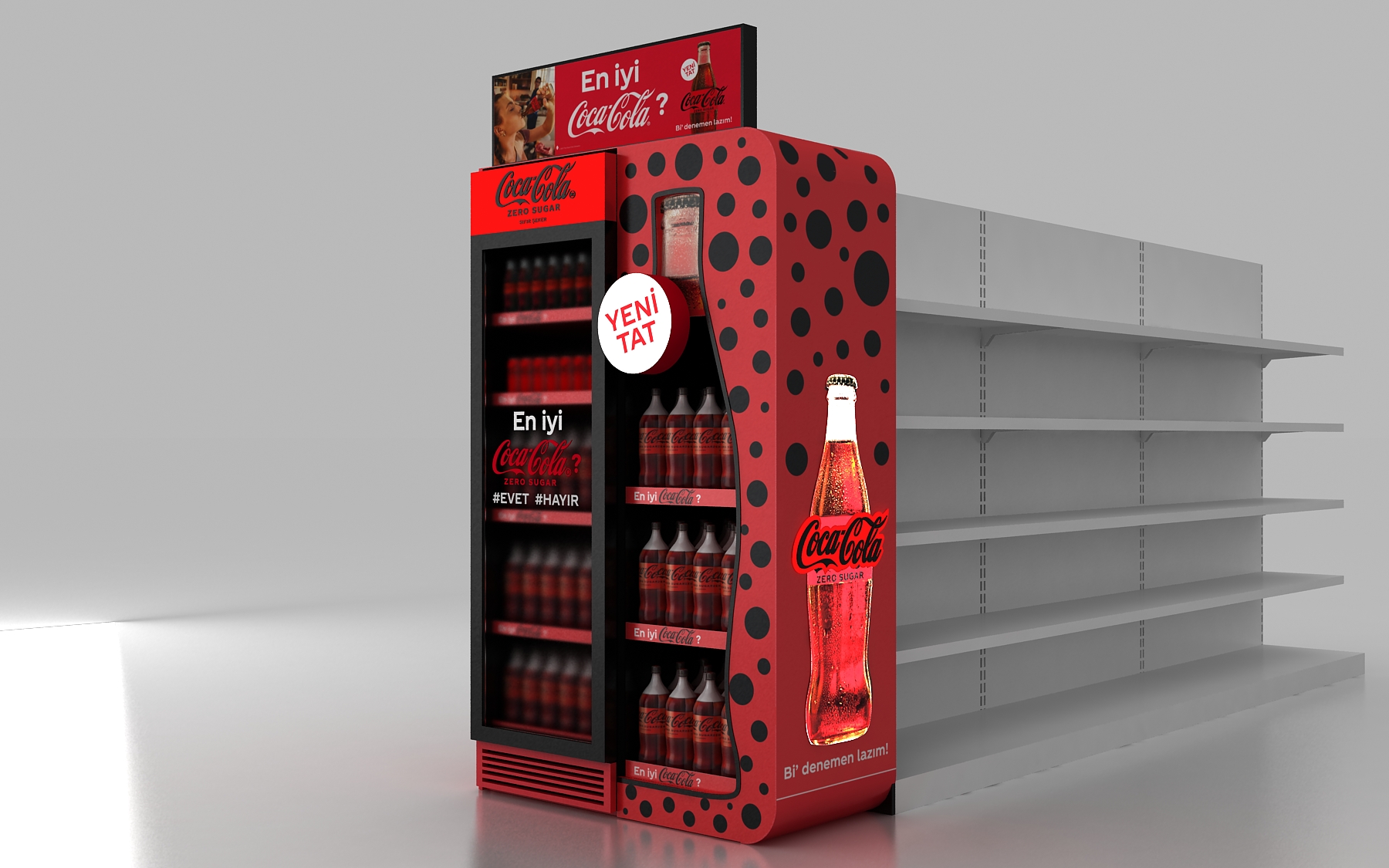 Coca Cola Zero Sugar Gondola Stand