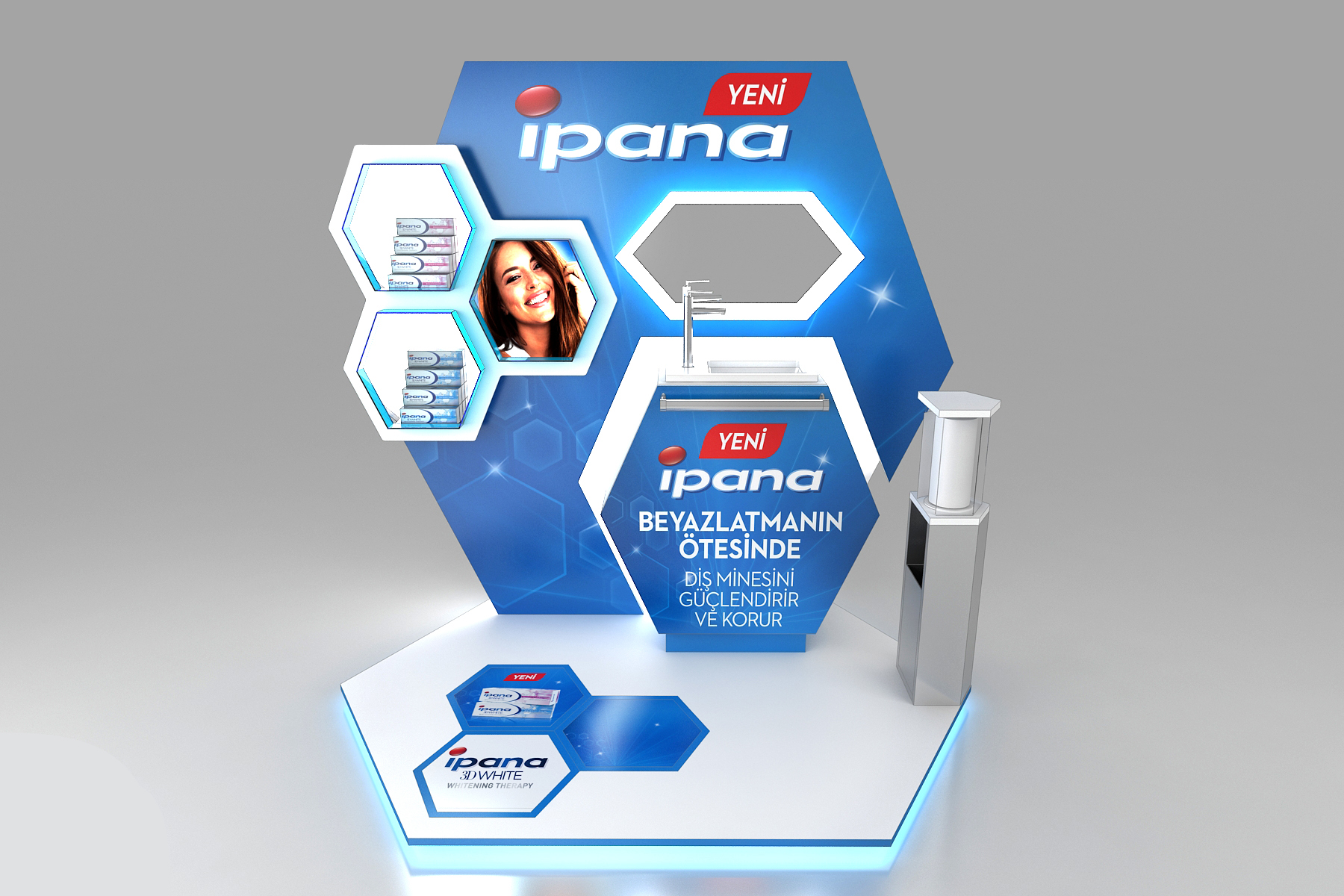 Ipana 3D White Whitening Therapy Activity Stand